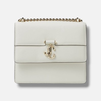 Jimmy Choo Women's White Leather Avenue Quad Crossbody Purse Bag