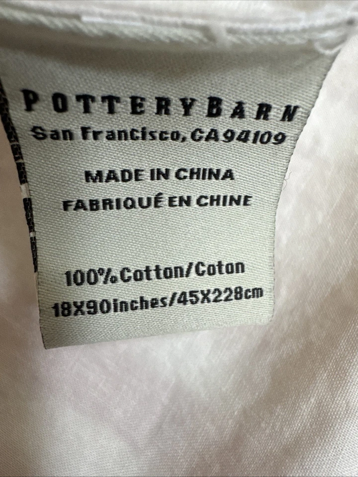 Pottery Barn Red Orange Yellow stripe Table Runner extra long 18x 90” Beach - Image 3 of 4