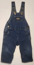 Vtg. OshKosh B  Gosh Vestbak Bib Blue Denim Overalls 18 months Made in USA Cotton