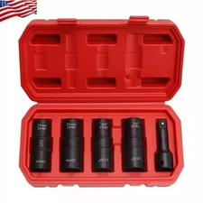 5pc Flip Thin Wall 1/2" inch Drive Metric SAE 8 Sizes Impact Sockets Auto US hot