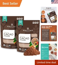 Organic Cacao Powder 16 oz Pack of 2 — Fair Trade & Gluten-Free Delight