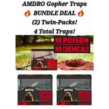AMDRO Gopher Trap Twin-Pack Bundle! 4 Traps!  Buy now and save $$ - SALE
