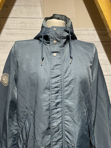 Pretty Green Blue Fishtail Parka Style Hooded Jacket Coat Size Medium RARE! - Picture 3 of 14