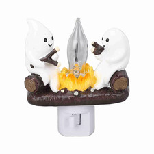 Ghost Campfire Night Light Ghost Campfire Flickering Nightlight LED Small Faux C