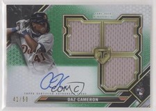 2021 Topps Triple Threads Emerald /50 Daz Cameron #RFPAR-DCA Auto RC