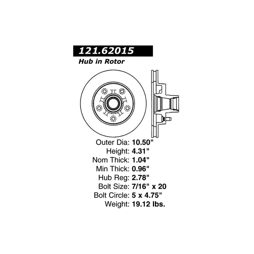 Juego de pastillas de freno de disco delanteras rotor de freno de disco para Chevrolet El Camino 1979-1981 Foto 4 de 4