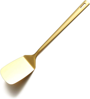 Gold-Spatel, Solider Wender Mit Titan-Gold-Beschichtung, Metall-Spatel FüR Grill