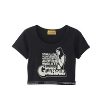 Hysteric Glamour Smoking Girl Chibi T-Shirt Black Free Size Near Mint