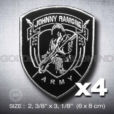 Johnny Ramones Army Patch Iron On Sew Custom Outfit Punk Rock Jacket Vest Badge