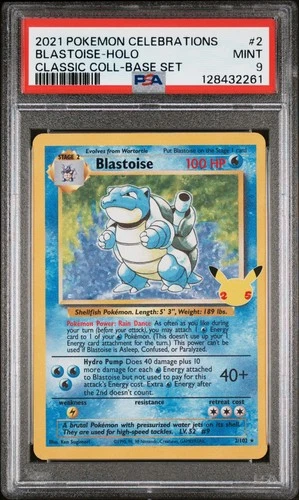 PSA 9 Blastoise Celebrations Classic Collection Holo #2 Pokemon