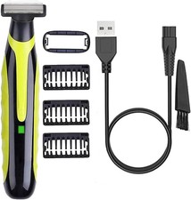 Men's Electric Trimmer Full Body Wet  Dry Shaver with 3 Trimming Combs