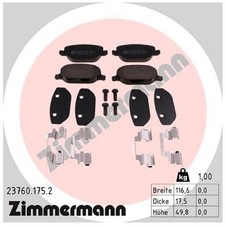 Satz Bremsbeläge Bremsklötze hinten für Alfa Romeo 159 939 Brera Spider | 244