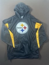 Pittsburgh Steelers Football Youth XL Extra Large 18 20 Black Gold Hoodie NFL
