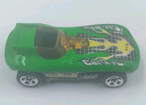 Vintage Hot Wheels 1998 First Edition Cat-A-Pult Green Yellow 1:64 Diecast Loose - Picture 3 of 5