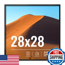 LaVie Home 28x28 Black Picture Frame for Wall Display Photo Art Print