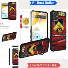BLU View 5 Pro Case with Tempered Glass Screen Protector Glow in The Dark TPU