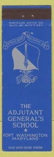 Matchbook Cover - Adjutant General's School Fort Washington MD