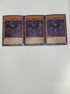 YUGIOH: 3x Dark Beckoning Beast (UR) Ultra Rare NM RA03-EN027