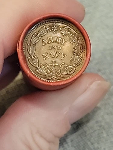 Au Army/Navy CWT &1889 Indian Head Penny Ends Of Lincoln Wheat Cent Roll