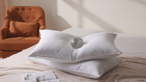 King Size Goose Down Pillows Set of 2 - Soft Luxury Bed Pillows for Side Sleeper - Afbeelding 8 van 8