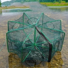 Mesh Folding Fishing Net Cage Trap for Crab Crayfish Shrimp Eels Bait Catch