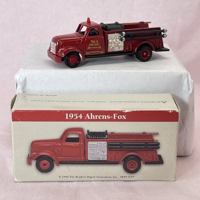 1954 Ahrens Fox Model Fire Truck Red Dept No 1 Readers Digest 1998 w/ Box