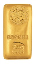 5 oz Gold Bar - Perth Mint - Cast 999.9 Fine 5269.19 per troy oz
