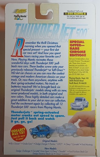 1999 Johnny Lightning Thunderjet 500 Willy's Gasser Metallic Blue Pull Back Acti - Picture 2 of 2