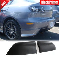 PU Rear Splitter Bumper Lips Spats for Mazda 3 Axela 2006-2010 Unpainted Black
