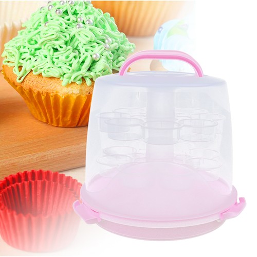 24 Cupcake Carrier Cake Carrier Holder Portable 3 Tier Cupcake Transporter Box - Picture 6 of 21