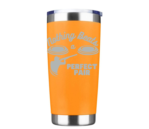 Nothing Beats A PERFECT PAIR Skeet Trap Clay Shooting ENGRAVED Tumbler - Picture 7 of 9