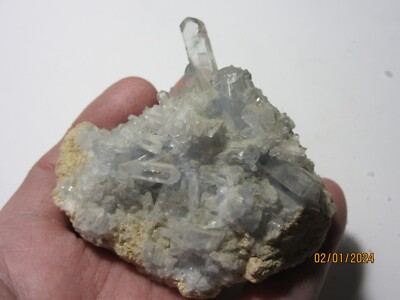 Blue Celestite Quartz Crystal Cluster Point 3 Inch Collectible BCQPCC-7.1