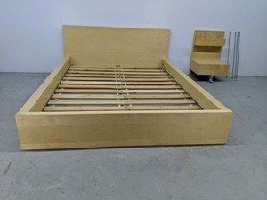 white stained oak veneer nightstand