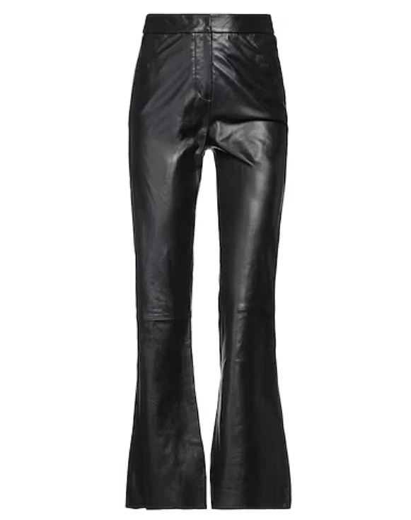 NUEVO Pantalón Maje Casual Cuero en Negro Talla 34 #P3022