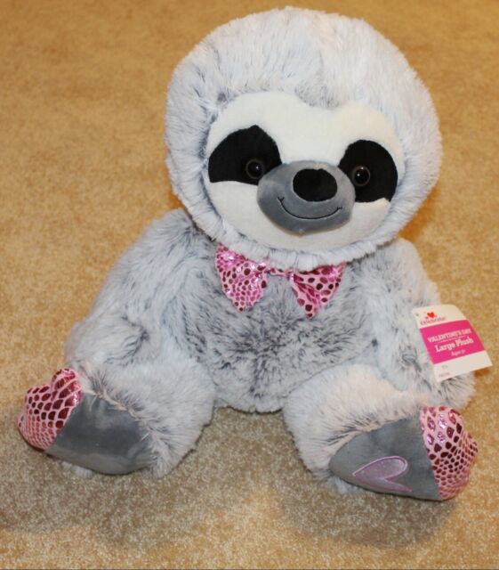 Kellytoy Walmart Sloth Grey White Pink 