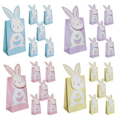 Ostern Leckerbissen Taschen Papier 3D Hase 6er Pack - Farbe wählen