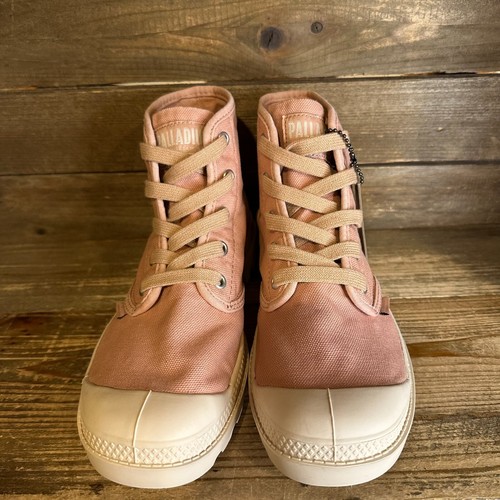 Nuevo Mujer Paladio Pampa Hi Top Rosa Lona Zapatos Tenis Botas Talla 7.5 M - Imagen 3 de 6