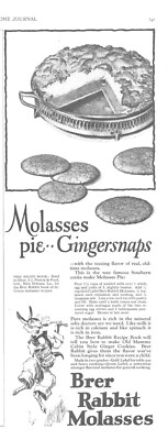 1924 Brer Rabbit Molasses Vintage Print Ad Gingersnaps Pies