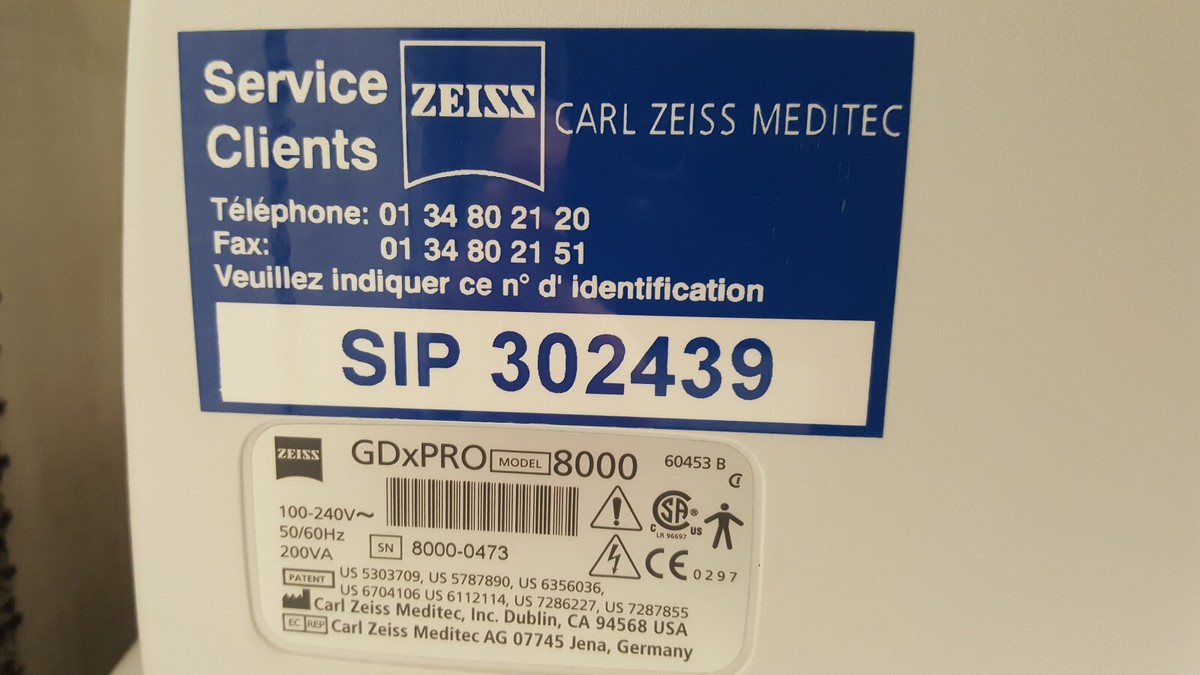 CARL ZEISS MEDITEC GDxPRO 8000 – Polarimètre Laser Pour Examen Oculaire
