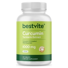 Curcumin 1000mg Turmeric 120 Tablets Made with Curcumin C3 Complex