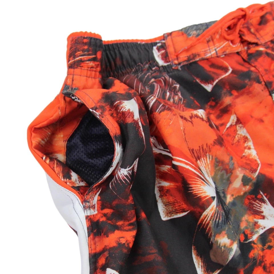 Nike Shorts Mens XXL 2XL Waist 36 38 Red Black Floral Lined Board Swim Holiday - Image 2 of 4