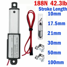 DC 12V Mini Micro Linear Actuator Stroke 0.4-4" Force 42.3 lbs High-Speed 0.2"/s