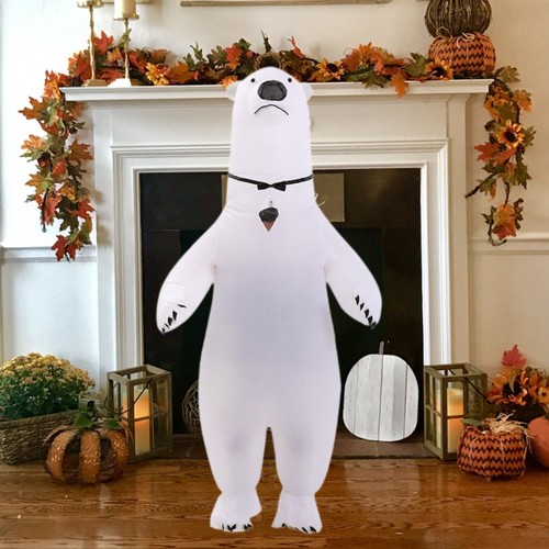 Inflatable Polar Bear Costume Cosplay Blow up Animal Costumes for Masquerade - Picture 5 of 7