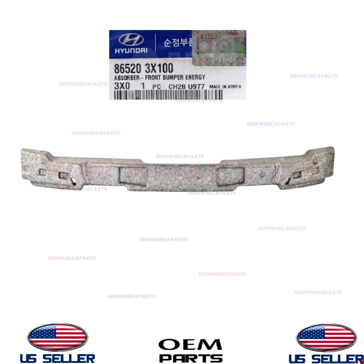 Genuine Energy Absorber Front Foam Impact Bumper 11-13 Elantra