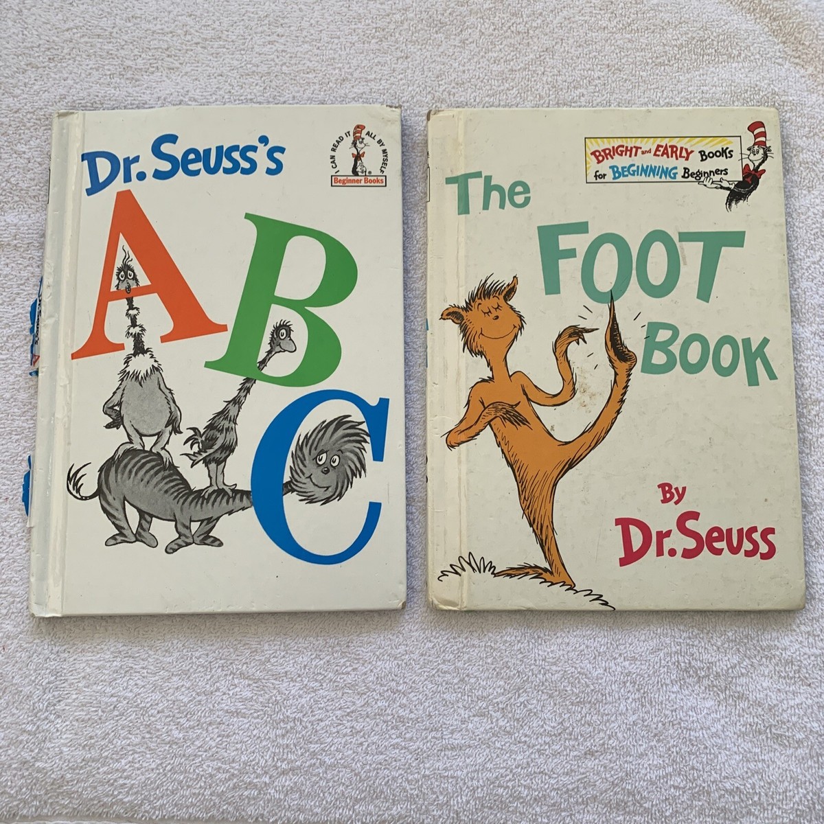 Dr Seuss Books The Foot Book 1968 A,B,C 1963 Vintage