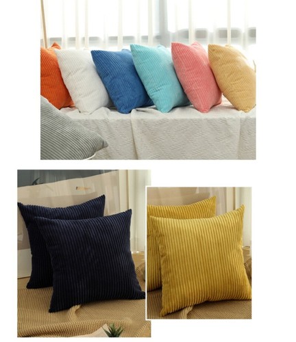 Luxury 20" Velvet Corduroy Fluffy Pillow Cushion Cover Premium Home Decoration - Picture 4 of 15