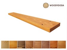 30mm Thick Solid Redwood Floating Shelf / Shelves *8 Wax Colours* Rustic (17cm)