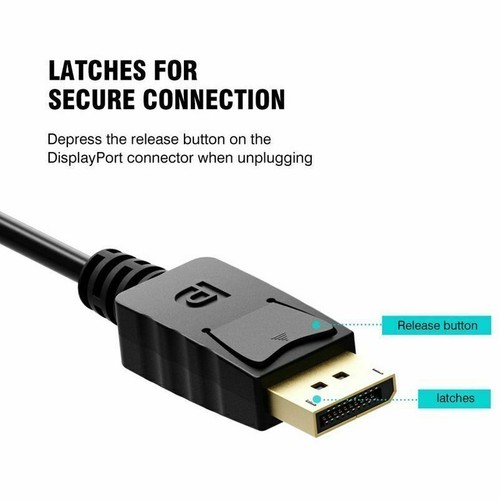 Displayport DP to HDMI VGA DVI Male Female Display Port Converter Adapter Cable - Picture 40 of 120