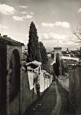 Postcard RPPC Italy Perugia Salita di Monteripdo Ascension Aufgang Real Photo