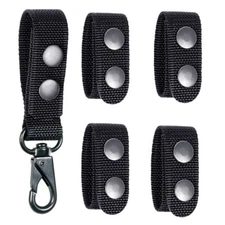 TAFTACFR Duty Belt Keeper with Double Snaps(Set of 4) +1 Strong Metal Key Clip